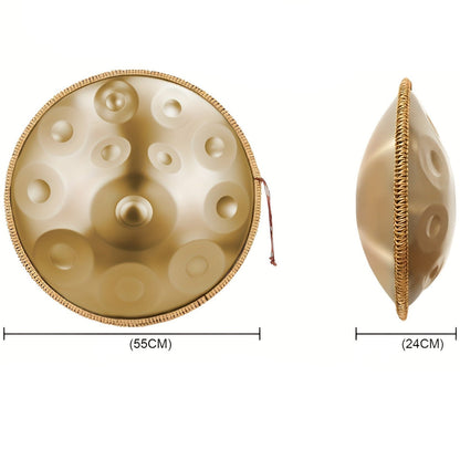 Handpan 12 notes Kurd en ré mineur 440 Hz Cosmos