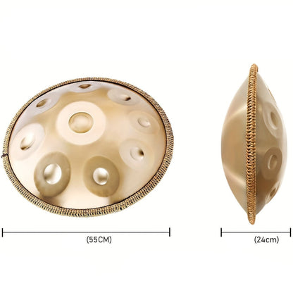 Handpan 9 notes en ré majeur 440 Hz Clarté